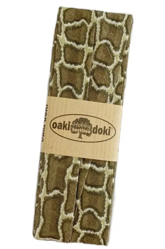Top-Angebot 3m Schrägband Safari Giraffe beige – Animal Print Biasband Baumwolle 40/20/10