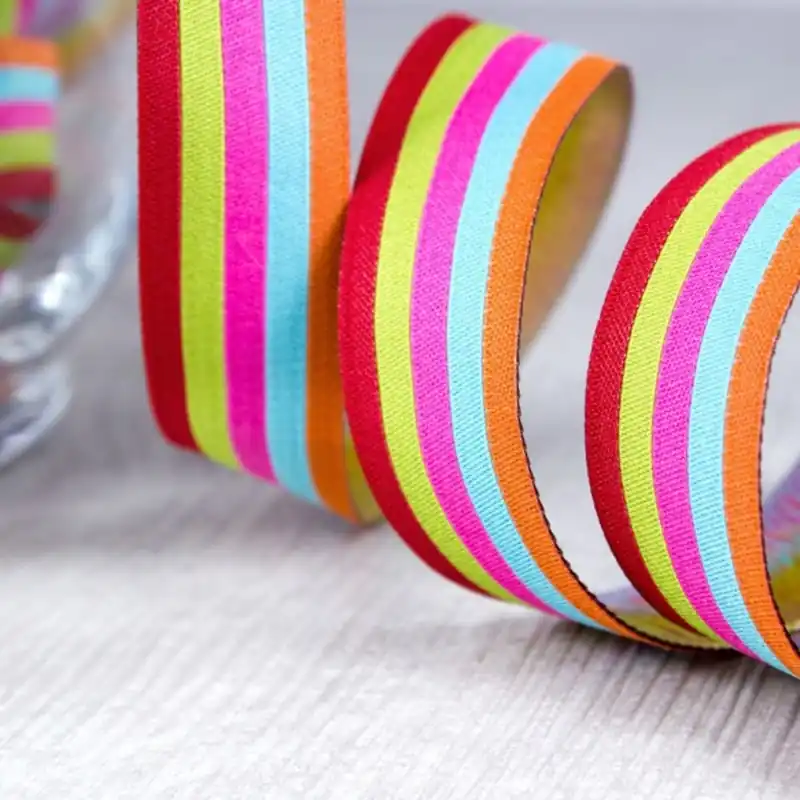 Webband STRIPES sweets Streifen bunt – 2cm breit von Farbenmix Direktkauf