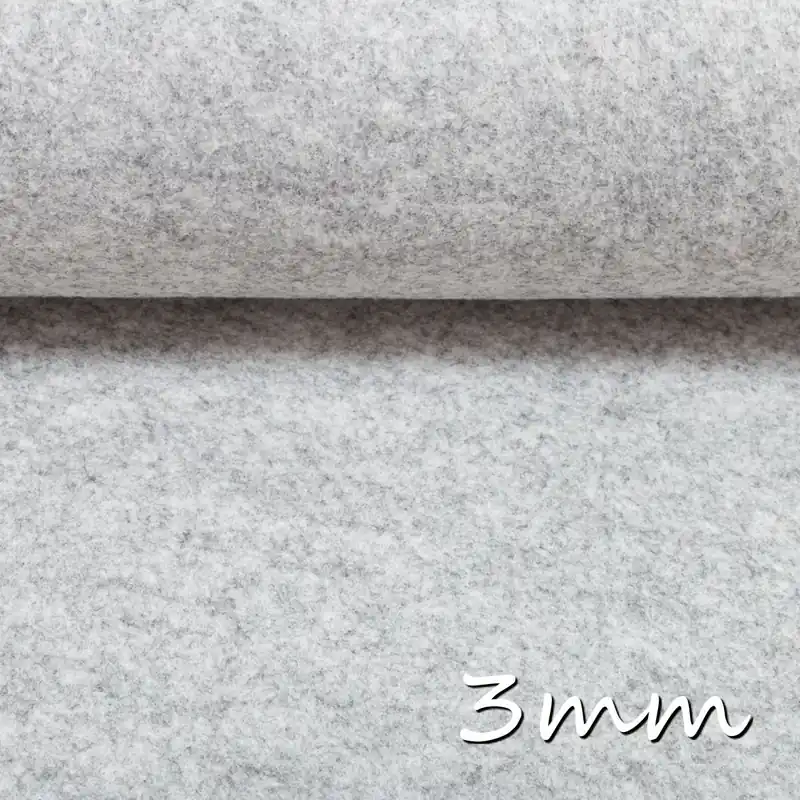 Top-Preis Filz BASTIAN 3mm dick – Taschenfilz hellgrau meliert 100cm breit von Swafing