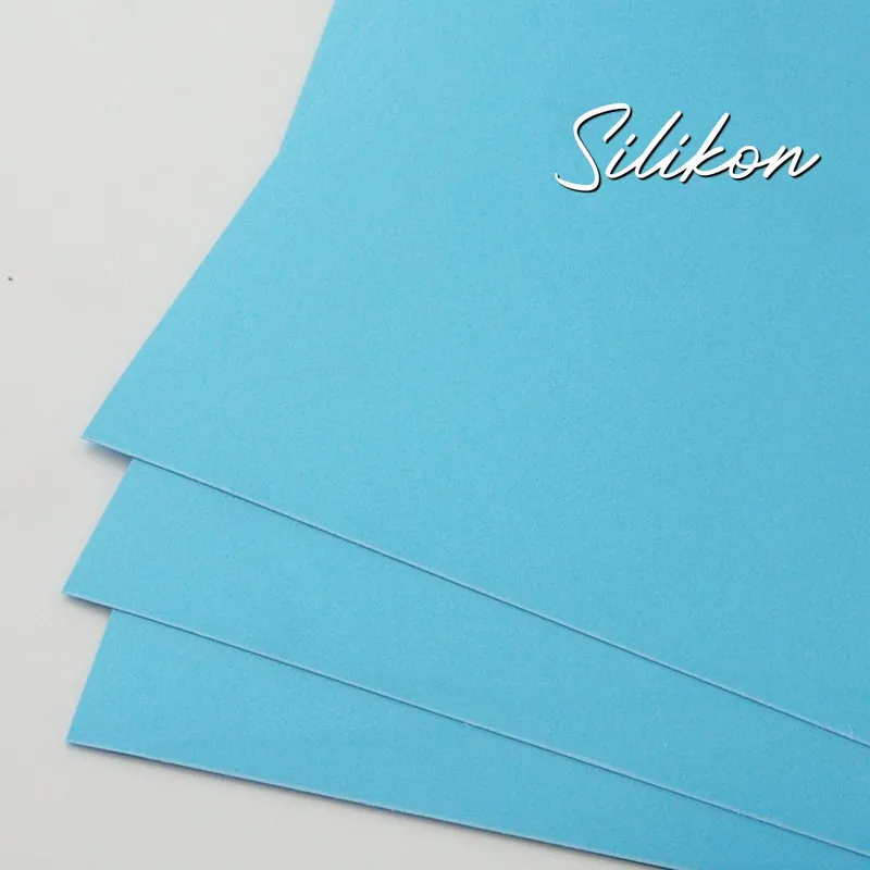Socken Stop Silikon Folien hellblau A4 – Stoppersocken Plotterfolie Plottermarie Neu