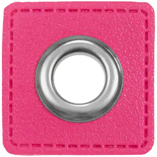 Direkt Vom Hersteller Ösen auf Kunstleder zum Aufnähen – Ösen Patches Ø 11mm in pink