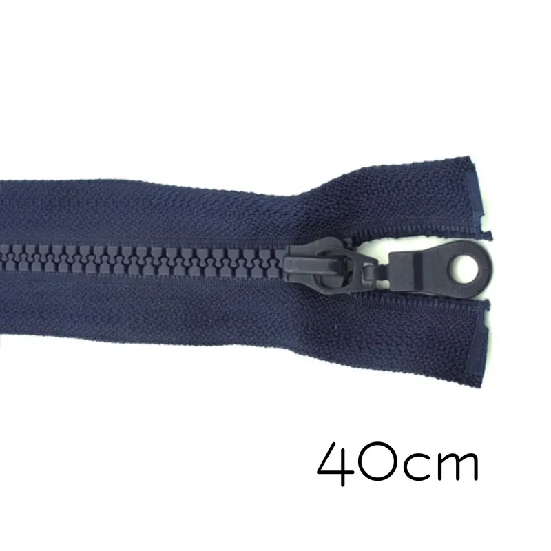 Reißverschluss Profil 5mm dunkelblau teilbar 40cm lang für Jacken und Westen O Zipper Saisonangebot