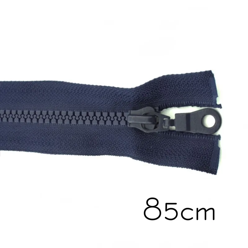 Reißverschluss Profil 5mm dunkelblau teilbar 85cm lang für Jacken und Westen O Zipper Neu