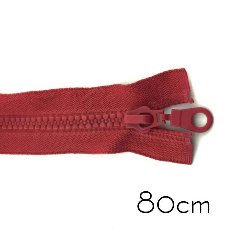 Heißes Angebot Reißverschluss Profil 5mm rot teilbar 80cm lang für Jacken und Westen O Zipper
