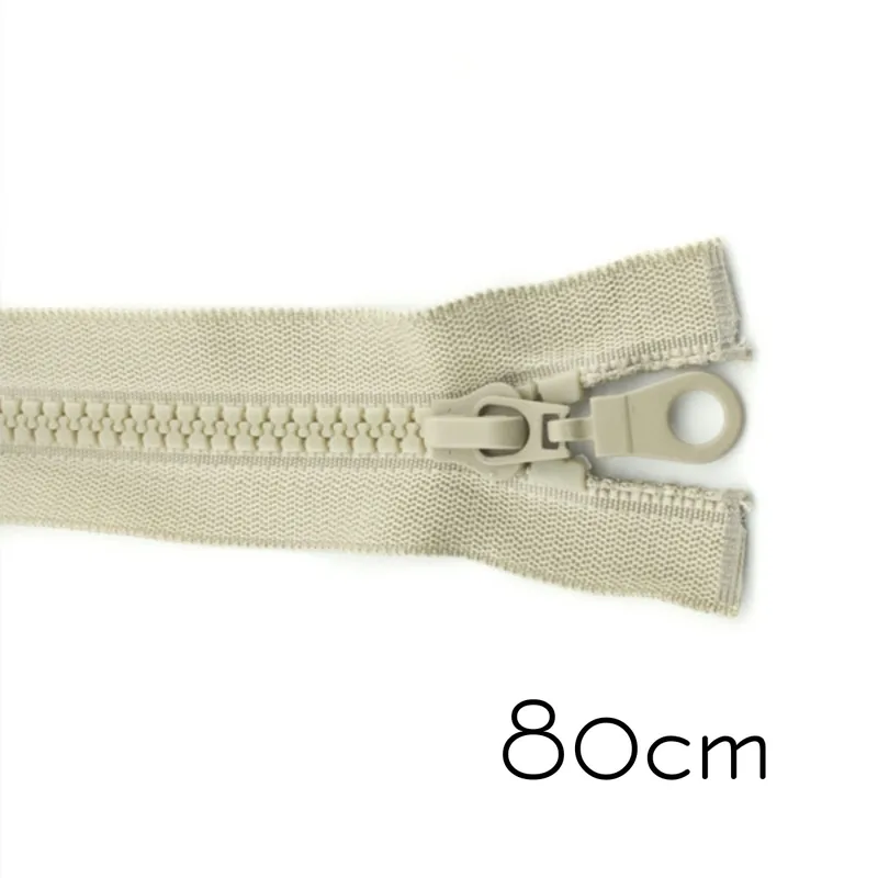 Reißverschluss Profil 5mm beige teilbar 80cm lang für Jacken und Westen O Zipper Preiswert
