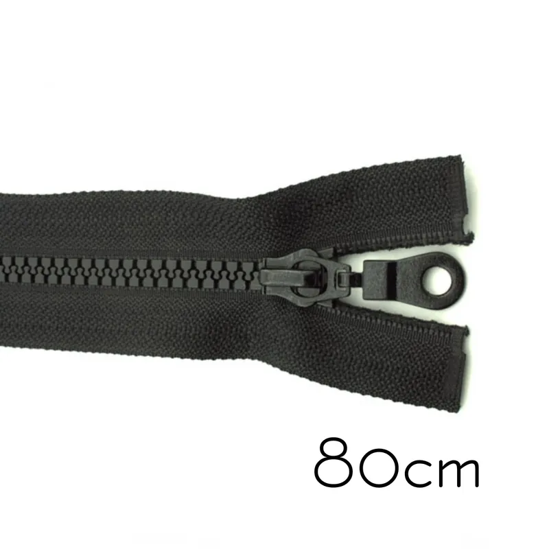 Online Kaufen Reißverschluss Profil 5mm schwarz teilbar 80cm lang für Jacken und Westen O Zipper