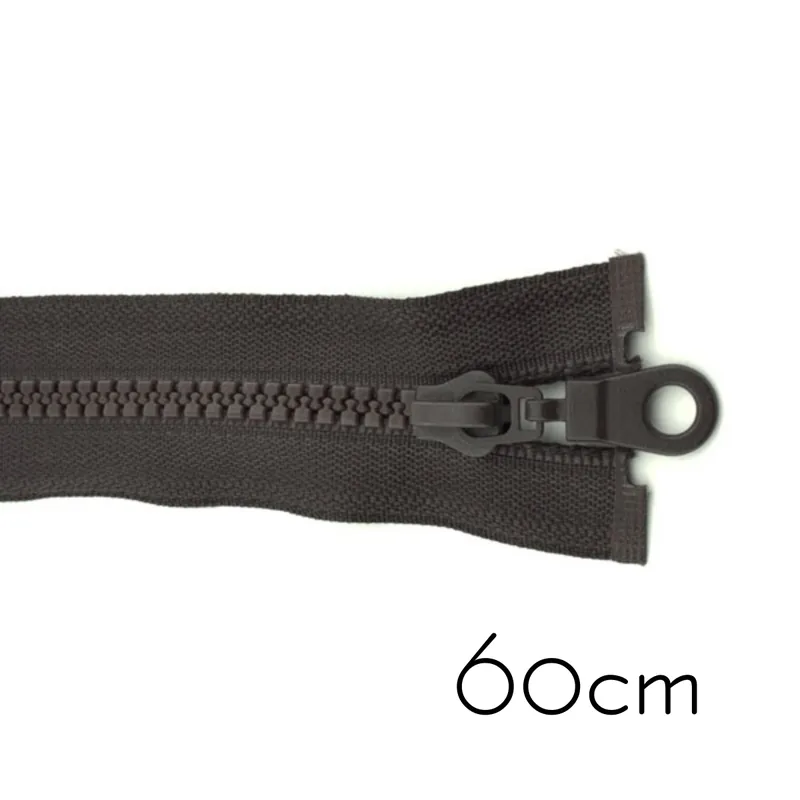 Reißverschluss Profil 5mm braun teilbar 60cm lang für Jacken und Westen O Zipper Top-Qualität