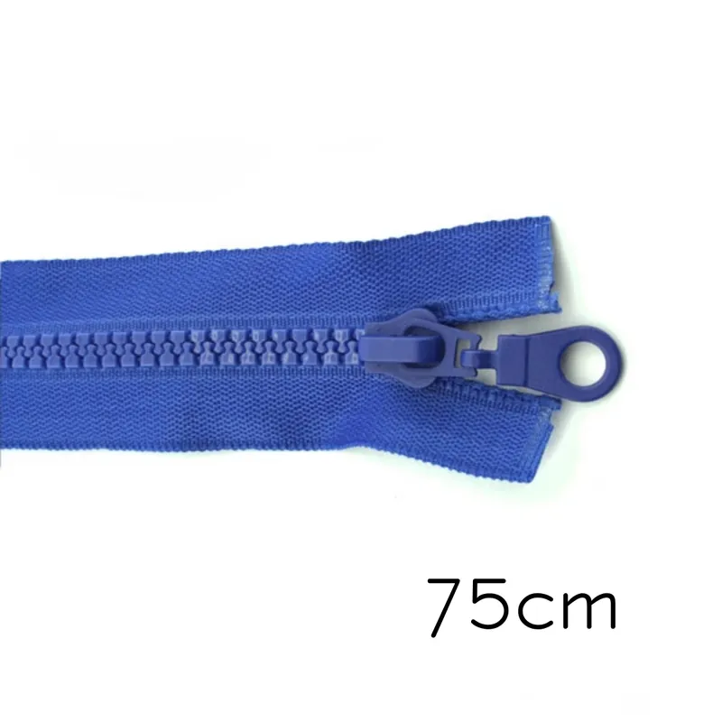 Top-Qualität Reißverschluss Profil 5mm blau teilbar 75cm lang für Jacken und Westen O Zipper