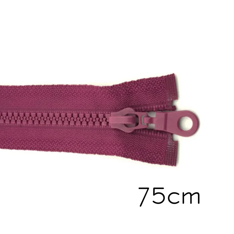 Top-Preis Reißverschluss Profil 5mm bordeaux rot teilbar 75cm lang für Jacken und Westen O Zipper