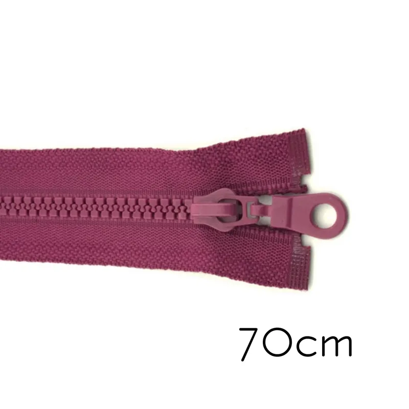 Direktkauf Reißverschluss Profil 5mm bordeaux rot teilbar 70cm lang für Jacken und Westen O Zipper