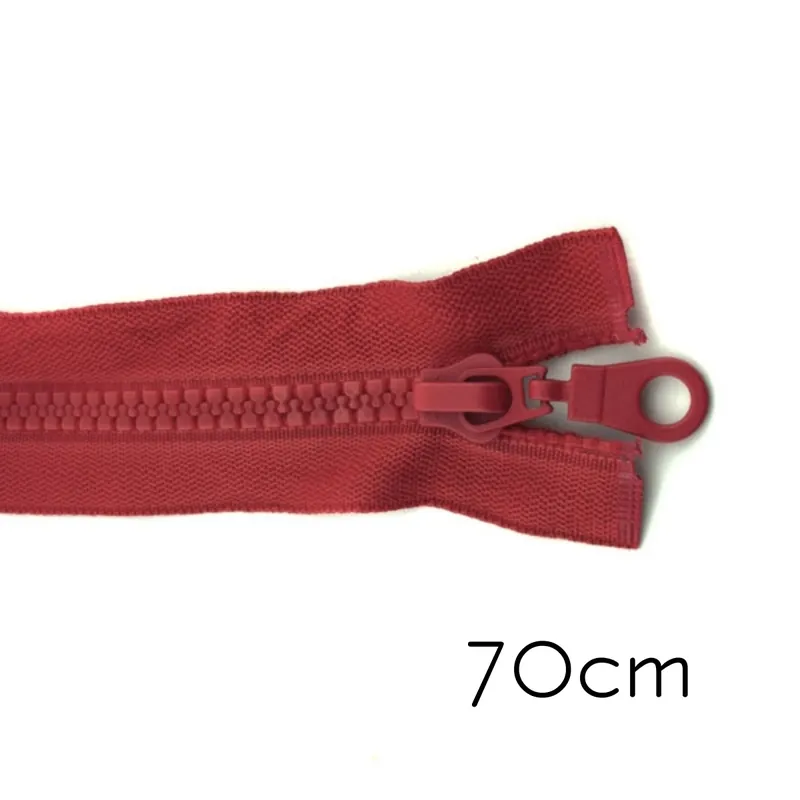 Reißverschluss Profil 5mm rot teilbar 70cm lang für Jacken und Westen O Zipper Limited Edition