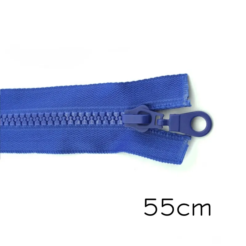 Neu Reißverschluss Profil 5mm blau teilbar 55cm lang für Jacken und Westen O Zipper-Copy