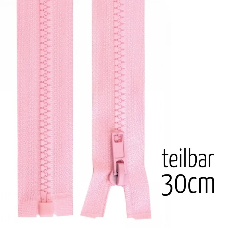 Reißverschluss Profil 5mm rosa teilbar 30cm lang für Jacken und Westen Direkt Vom Hersteller