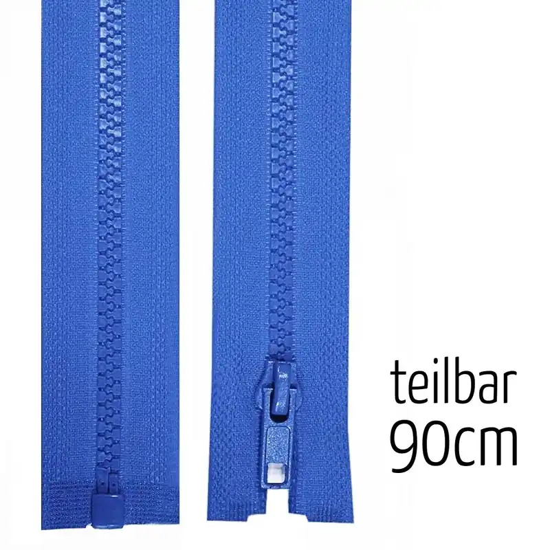 Reißverschluss Profil 5mm royalblau teilbar 90cm lang für Jacken und Westen Schneller Versand