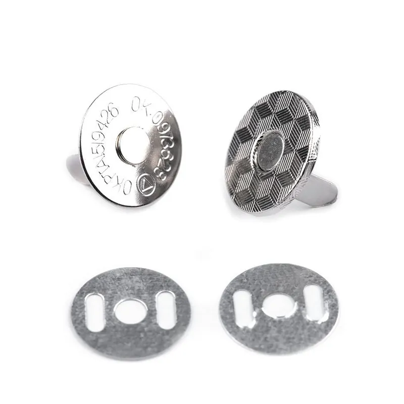 Magnetverschluß flach silber – dünner Magnetknopf rund 18mm Saisonangebot