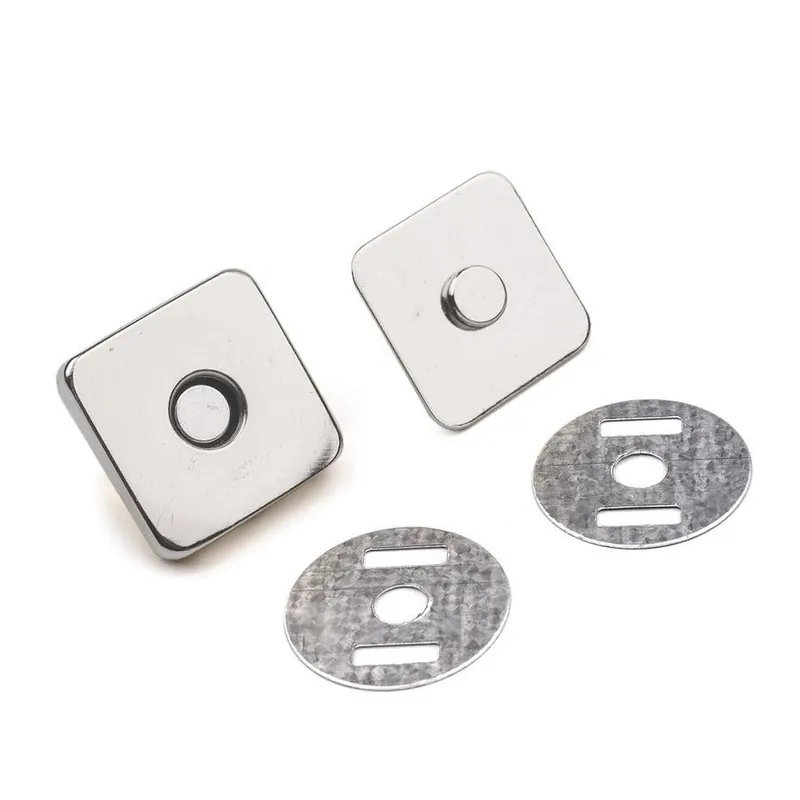 Magnetverschluß silber – Magnetknopf viereckig 18mm Knallerangebot