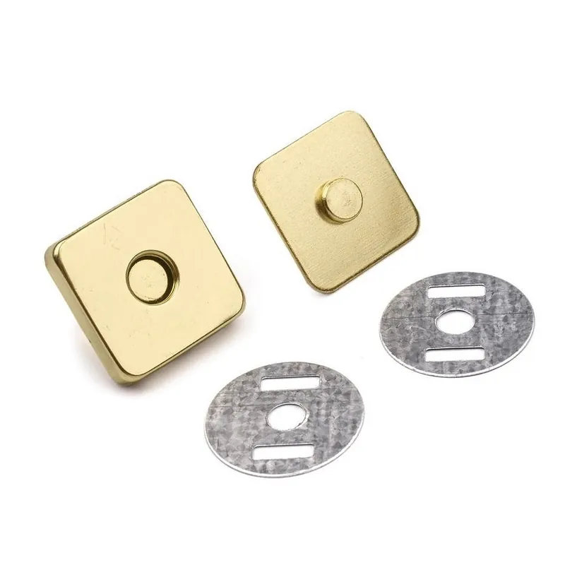 Billig Magnetverschluß gold – Magnetknopf viereckig 18mm
