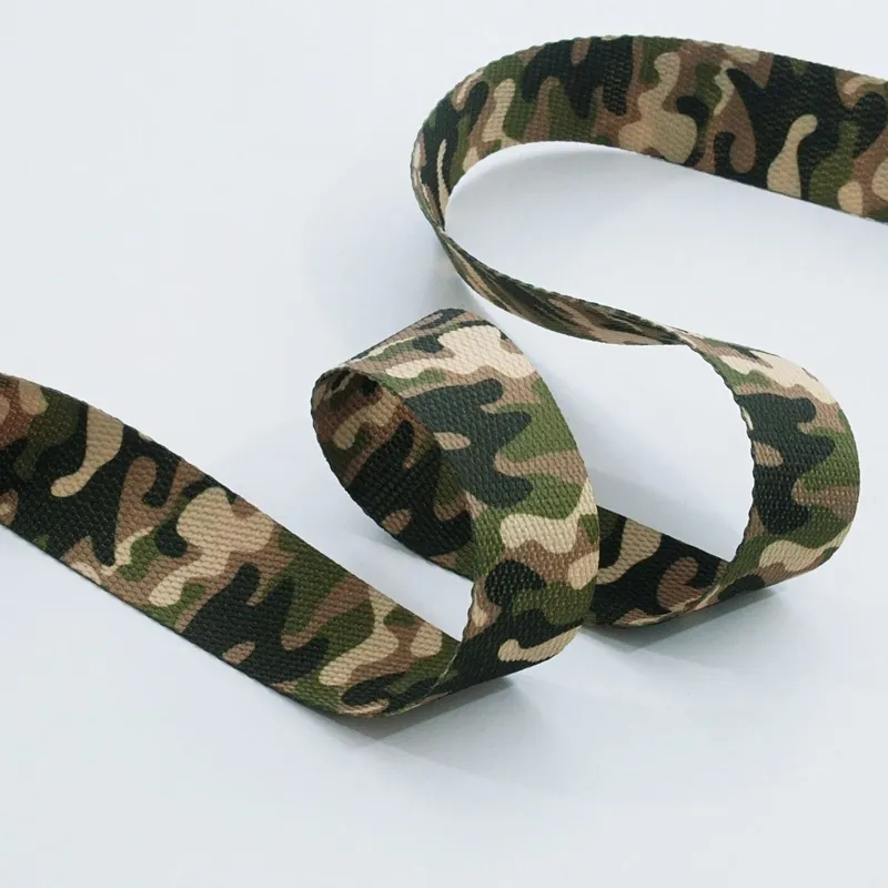 Jetzt Zugreifen 3cm Gurtband Camouflage Tarnfleck oliv grün – Taschengurt Gürtelband