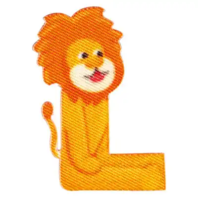 Bunter Buchstabe L zum Aufbügeln Löwe – ABC Applikation Tiere Bügelbuchstaben Jetzt Kaufen