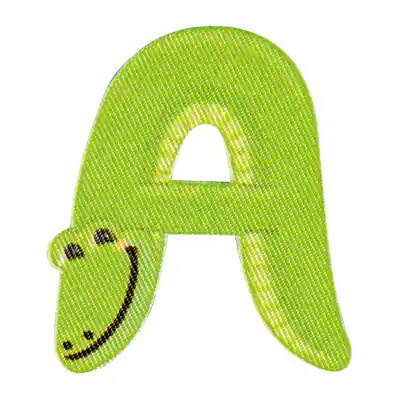 Bunter Buchstabe A zum Aufbügeln Alligator – ABC Applikation Tiere Bügelbuchstaben Heute Kaufen