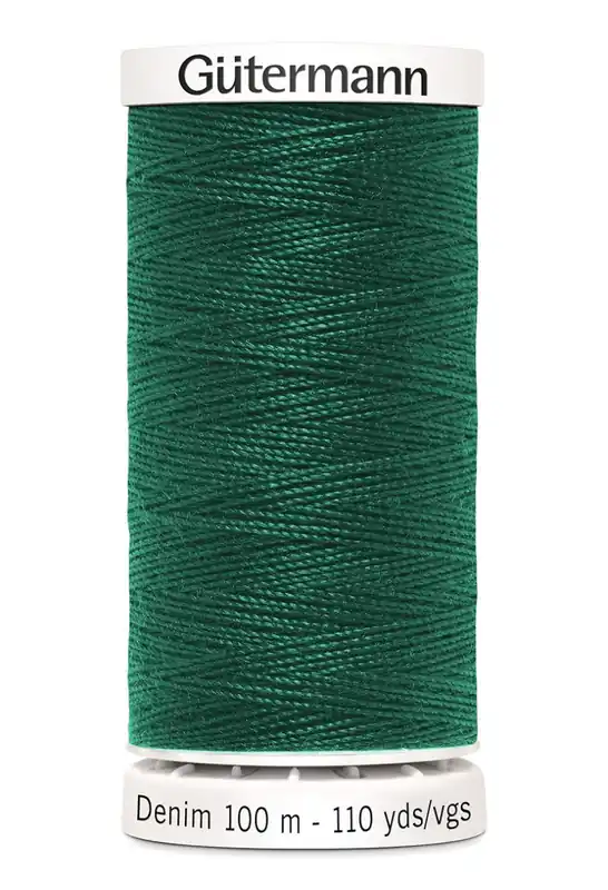 Jeans Nähgarn smaragd grün Fb. 8075 – 100m Denim Garn von Gütermann No.50 – Jeansfaden Neue Kollektion