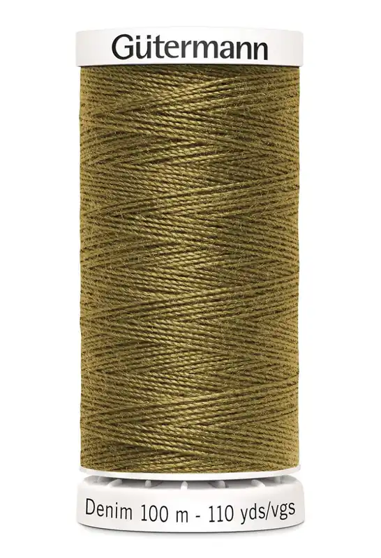 Günstig Jeans Nähgarn khaki Fb. 8955 – 100m Denim Garn von Gütermann No.50 – Jeansfaden