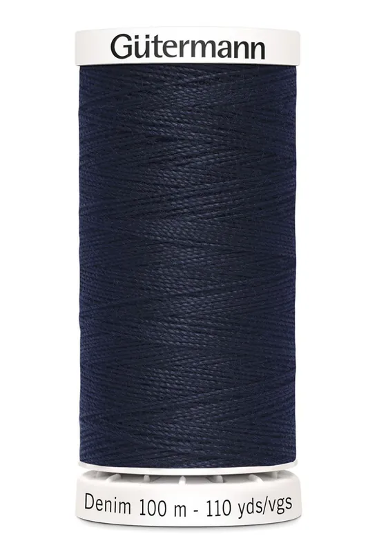 Jeans Nähgarn navy blau Fb. 6950 – 100m Denim Garn von Gütermann No.50 – Jeansfaden Im Trend