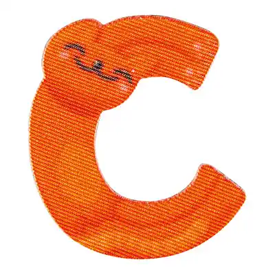 Preis Gesenkt Bunter Buchstabe C zum Aufbügeln Katze- ABC Applikation Tiere Bügelbuchstaben