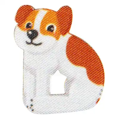 Kostenloser Versand Bunter Buchstabe D zum Aufbügeln Hund – ABC Applikation Tiere Bügelbuchstaben