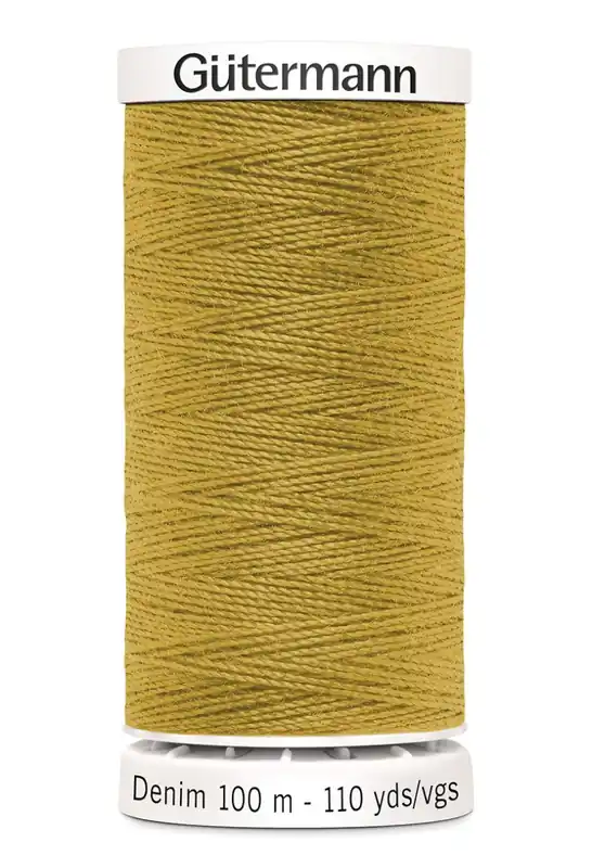 Jeans Nähgarn senf gelb Fb. 1310 – 100m Denim Garn von Gütermann No.50 – Jeansfaden Sonderangebot