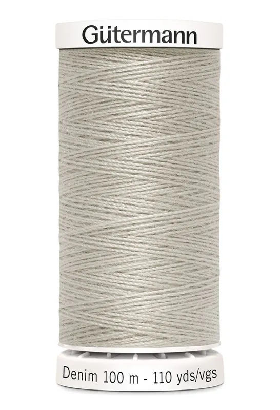 Jeans Nähgarn kieselgrau Fb. 3070 – 100m Denim Garn von Gütermann No.50 – Jeansfaden Kostenfreie Lieferung