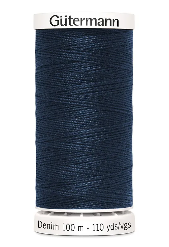 Direktkauf Jeans Nähgarn navy Fb. 6855 – 100m Denim Garn von Gütermann No.50 – Jeansfaden