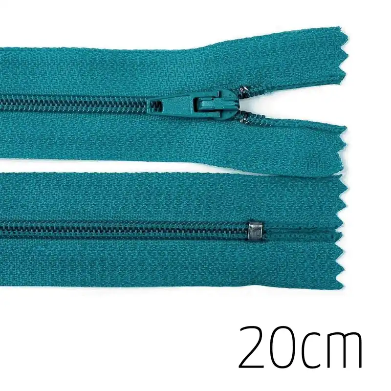 Echt Reißverschluss petrol 20cm lang nicht teilbar für Taschen & Mäppchen – Spiralreißverschluss 3mm