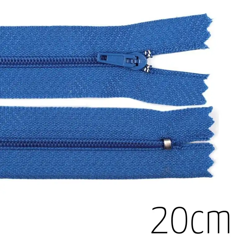 Reißverschluss blau 20cm lang nicht teilbar für Taschen & Mäppchen – Spiralreißverschluss 3mm Preiswert