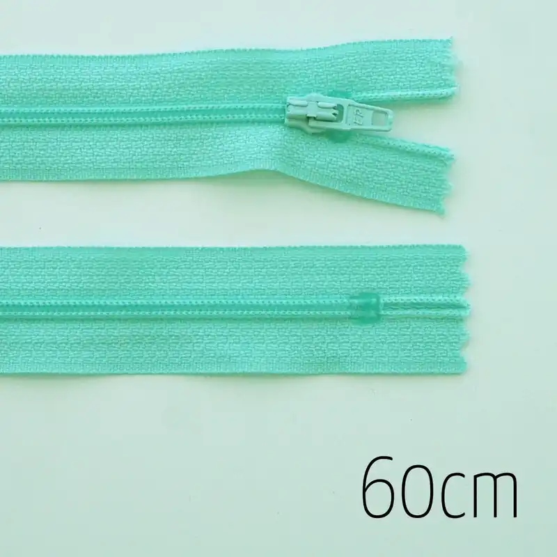 Limited Edition Reißverschluss mint 60cm lang nicht teilbar für Taschen & Mäppchen – Spiralreißverschluss 3mm