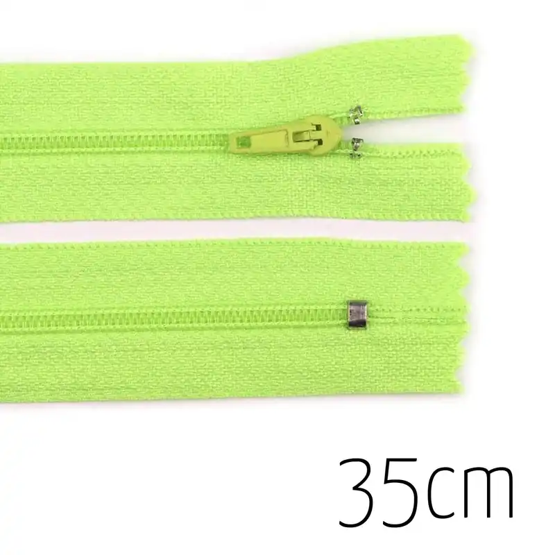 Reißverschluss neon gelb 35cm lang nicht teilbar für Taschen & Mäppchen – Spiralreißverschluss 3mm Sofort Bestellen