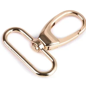 Solange Der Vorrat Reicht Metall Karabiner 38mm gold für Taschen & Gurtbänder 4cm mit drehbarem Gelenk