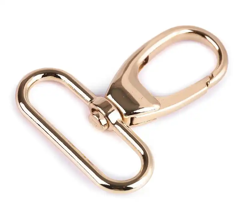 Solange Der Vorrat Reicht Metall Karabiner 38mm gold für Taschen & Gurtbänder 4cm mit drehbarem Gelenk