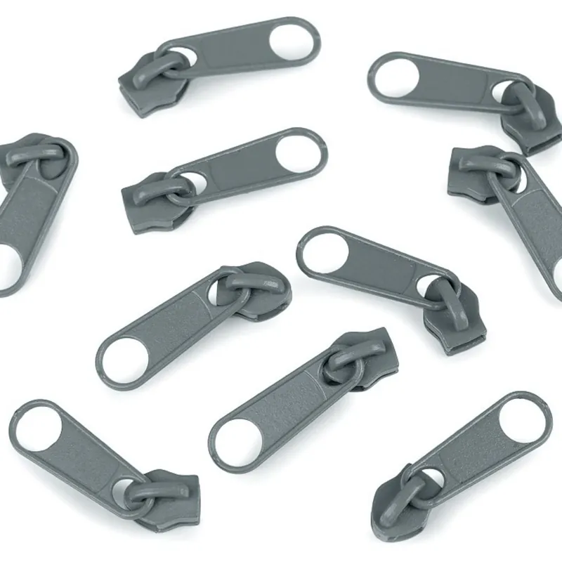 Zipper für Reißverschluss endlos 5mm mausgrau – Endlosreißverschluss SR5 schlamm zinc Neu
