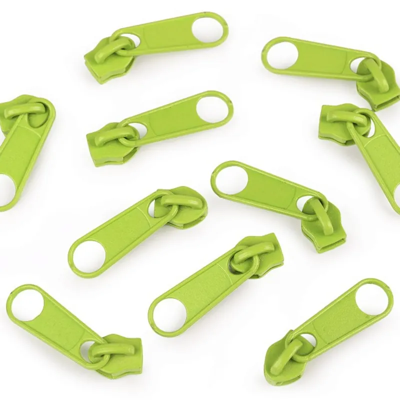 Zipper für Reißverschluss endlos 5mm apfelgrün – Endlosreißverschluss SR5 lime green Exklusiv