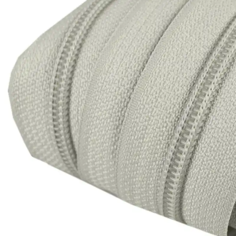 Heute Kaufen Reißverschluss endlos 5mm hellgrau – Endlosreißverschluss SR5 popiel