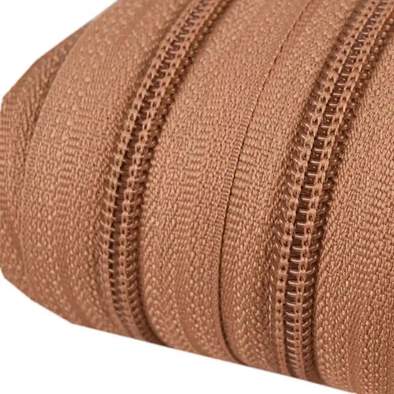 Reißverschluss endlos 5mm hellbraun – Endlosreißverschluss SR5 brown sugar Billig