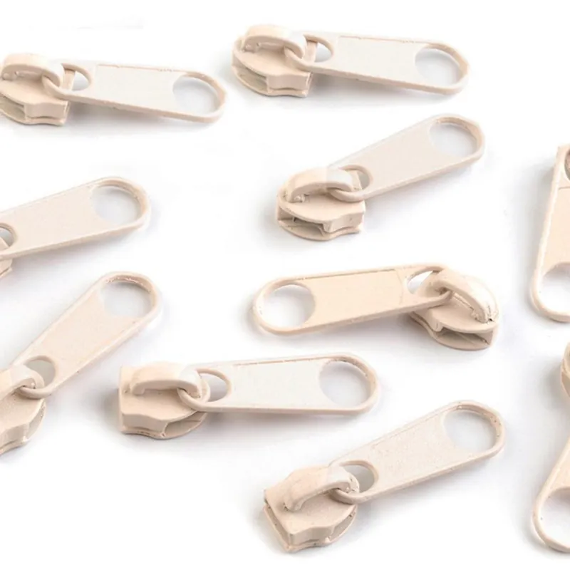 Versand Am Gleichen Tag Zipper für Reißverschluss endlos 5mm creme weiß – Endlosreißverschluss SR5 almond oil