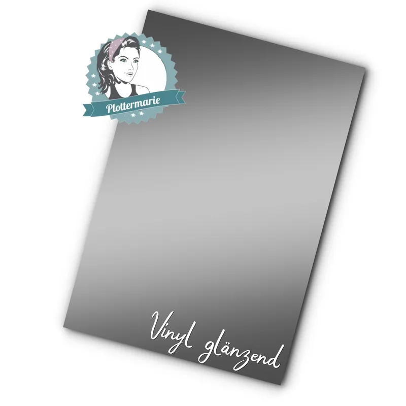 Vinylfolie silber A4 – Plotterfolie von Plottermarie für innen und außen 75µ Folie Original