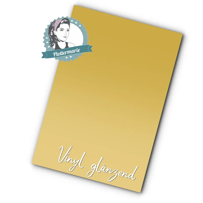 Versand Am Gleichen Tag Vinylfolie gold A4 – Plotterfolie von Plottermarie für innen und außen 75µ Folie