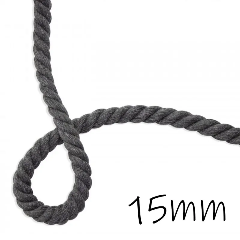 Schnäppchen Mega Maxi Kordel Ø 15mm dunkelgrau – dickes Kordelband für Hoodie Taschen & Co. Seil