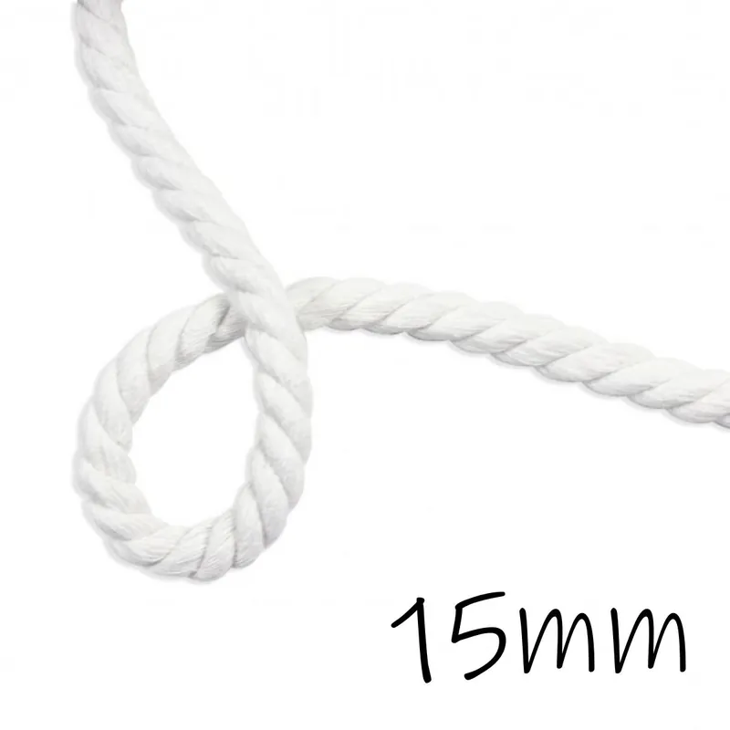 Mega Maxi Kordel Ø 15mm weiß – dickes Kordelband für Hoodie Taschen & Co. Seil Nur Heute