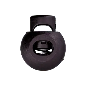Kordelstopper rund schwarz für Kordeln bis Ø6-8mm – Kugel ca. 1,8cm Im Trend