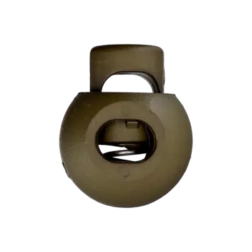 Solange Der Vorrat Reicht Kordelstopper rund oliv grün für Kordeln bis Ø6-8mm – Kugel ca. 1,8cm