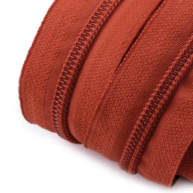 Reißverschluss endlos 5mm rost rot – Endlosreißverschluss SR5 aurora red Zertifiziert